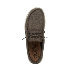 Wally Linen - Dark Brown -Heydude Store 112471628 WALLY ECO LINEN DARK BROWN LEFT 6