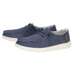 Heydude Hey Dude Chambray Navy & White Wendy Shoes