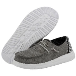 Wendy Youth Chambray - Onyx -Heydude Store 130124203 WENDY YOUTH CHAMBRAY ONYX LEFT 3