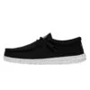 Wally Slub Canvas - Black -Heydude Store 40009 001 WALLYSLUBCANVAS BLACK LEFTSIDE