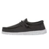 Wally Slub Canvas - Dark Grey -Heydude Store 40009 029 WALLYSLUBCANVAS DARKGREY LEFTSIDE