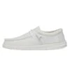 Wally Slub Canvas - White 2 Wally Slub Canvas - White -Heydude Store 40009 100 WALLYSLUBCANVAS WHITE LEFTSIDE