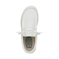Wally Slub Canvas - White -Heydude Store 40009 100 WALLYSLUBCANVAS WHITE LEFTTOP