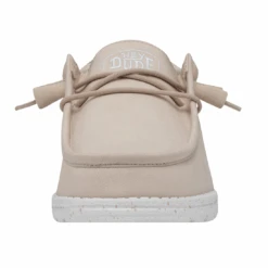 Heydude Hey Dude Men's Wally Slub Canvas Natural -Heydude Store 40009 106 WALLYSLUBCANVAS NATURAL LEFTFRONT