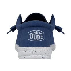 Wally Slub Canvas - True Blue -Heydude Store 40009 428 WALLYSLUBCANVAS TRUEBLUE LEFTBACK