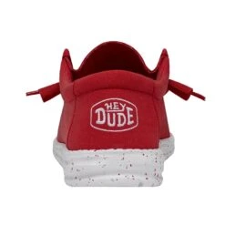 Wally Slub Canvas - Red 12 Wally Slub Canvas - Red -Heydude Store 40009 610 WALLYSLUBCANVAS RED LEFTBACK