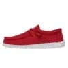 Wally Slub Canvas - Red -Heydude Store 40009 610 WALLYSLUBCANVAS RED LEFTSIDE