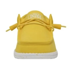 Wally Slub Canvas - Empire Yellow -Heydude Store 40009 76I WALLYSLUBCANVAS EMPIREYELLOW LEFTFRONT