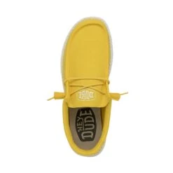 Wally Slub Canvas - Empire Yellow -Heydude Store 40009 76I WALLYSLUBCANVAS EMPIREYELLOW LEFTTOP