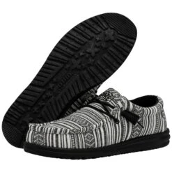 Wally Serape - Black Gravel 10 Wally Serape - Black Gravel -Heydude Store 40017 0YB WALLY SERAPE BLACK GRAVEL LEFT 3