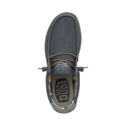 Wally Sox Triple Needle - Blue Shadow -Heydude Store 40020 3US WALLYSOXTRIPLENEEDLE BLUESHADOW LEFTTOP