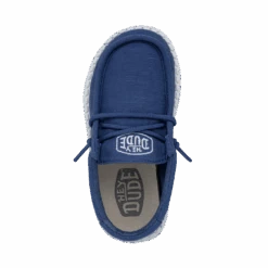 Heydude Hey Dude Wally Toddler Slub Canvas True Blue 13 Heydude Hey Dude Wally Toddler Slub Canvas True Blue -Heydude Store 40029 428 WALLYTODDLERSLUBCANVAS TRUEBLUE LEFTTOP