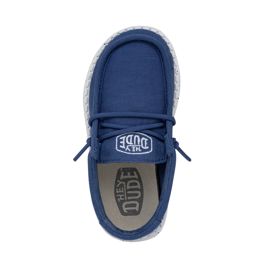Heydude Hey Dude Wally Toddler Slub Canvas True Blue 5 Heydude Hey Dude Wally Toddler Slub Canvas True Blue - Image 3