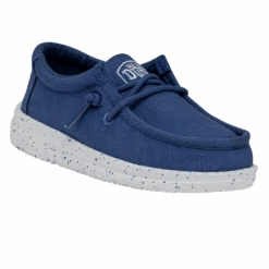 Heydude Hey Dude Wally Toddler Slub Canvas True Blue 18 Heydude Hey Dude Wally Toddler Slub Canvas True Blue -Heydude Store 40029 428 WALLYTODDLERSLUBCANVAS TRUEBLUE RIGHTANGLE