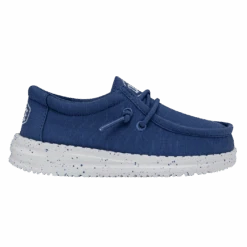 Heydude Hey Dude Wally Toddler Slub Canvas True Blue 17 Heydude Hey Dude Wally Toddler Slub Canvas True Blue -Heydude Store 40029 428 WALLYTODDLERSLUBCANVAS TRUEBLUE RIGHTSIDE