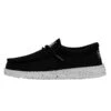 Wally Youth Slub Canvas - Black 2 Wally Youth Slub Canvas - Black -Heydude Store 40044 001 WALLYYOUTHSLUBCANVAS BLACK LEFTSIDE
