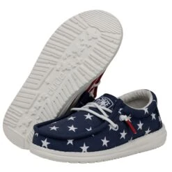 Wally Youth Patriotic - American Flag -Heydude Store 40046 9CW WALLYYOUTHPATRIOTIC AMERICANFLAG PAIRBOTTOM