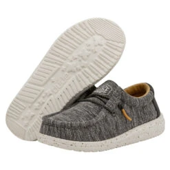 Wally Youth Stretch - Taupe 10 Wally Youth Stretch - Taupe -Heydude Store 40050 214 WALLY YOUTH STRETCH TAUPE LEFT 3