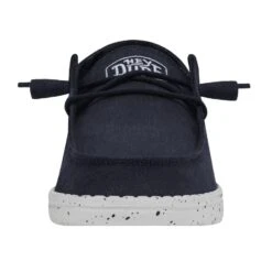 Wendy Slub Canvas - Navy -Heydude Store 40063 410 WENDYSLUBCANVAS NAVY LEFTFRONT 1