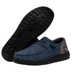 Wendy Funk Slub Blanket - Midnight Rain -Heydude Store 40066 4MK WENDYFUNKSLUBBLANKET MIDNIGHTRAIN PAIRBOTTOM