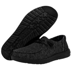 Wendy Sox Micro - Total Black -Heydude Store 40078 0XJ WENDY SOX MICRO TOTAL BLACK LEFT 3