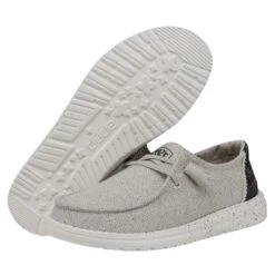 Wendy Woven - Light Grey -Heydude Store 40098 007 WENDYWOVEN LIGHTGREY PAIRBOTTOM