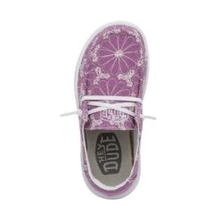 Wendy Youth Rise Eyelet - Violet 13 Wendy Youth Rise Eyelet - Violet -Heydude Store 40108 508 WENDY YOUTH RISE EYELET VIOLET LEFT 6