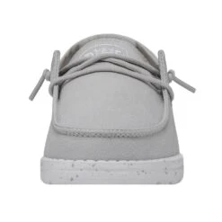 Wendy Youth Slub Canvas - Light Grey 11 Wendy Youth Slub Canvas - Light Grey -Heydude Store 40143 007 WENDYYOUTHSLUBCANVAS LIGHTGREY LEFTFRONT 1
