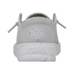 Wendy Toddler Slub Canvas - Light Grey -Heydude Store 40144 007 WENDYTODDLERSLUBCANVAS LIGHTGREY LEFTBACK