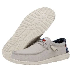 Wally Texas Canvas - Off White 10 Wally Texas Canvas - Off White -Heydude Store 40380 1LB WALLYTEXASCANVAS OFFWHITE PAIRBOTTOM
