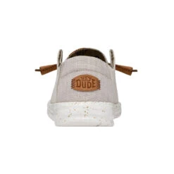 Wendy Washed Canvas - Cream -Heydude Store FW23 W 40297 13R WENDY WASHED CANVAS CREAM LEFT BACK