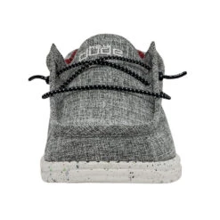 Wally Blend - Black -Heydude Store SS22 M 112474987 WALLY ECO LINEN BLACK LEFT 4